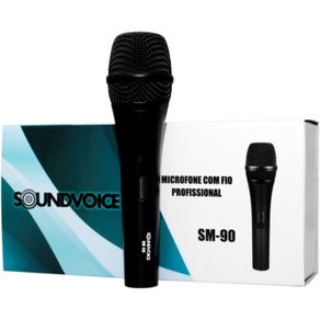 Microfone Dinâmico Soundvoice SM90 Unidirecional Cardióide Chave On/Off -| C025185